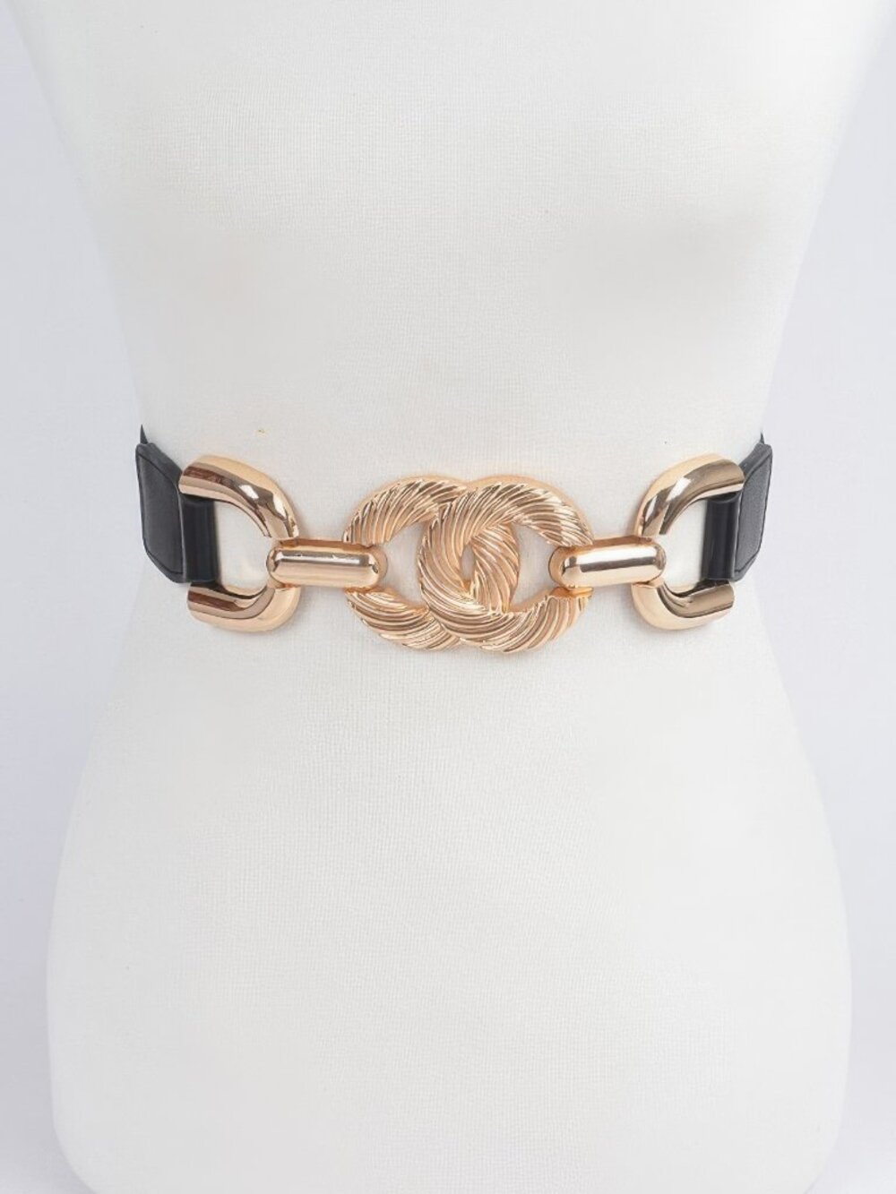 Trendy Metal Buckle Elastic Belt